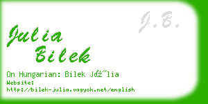 julia bilek business card